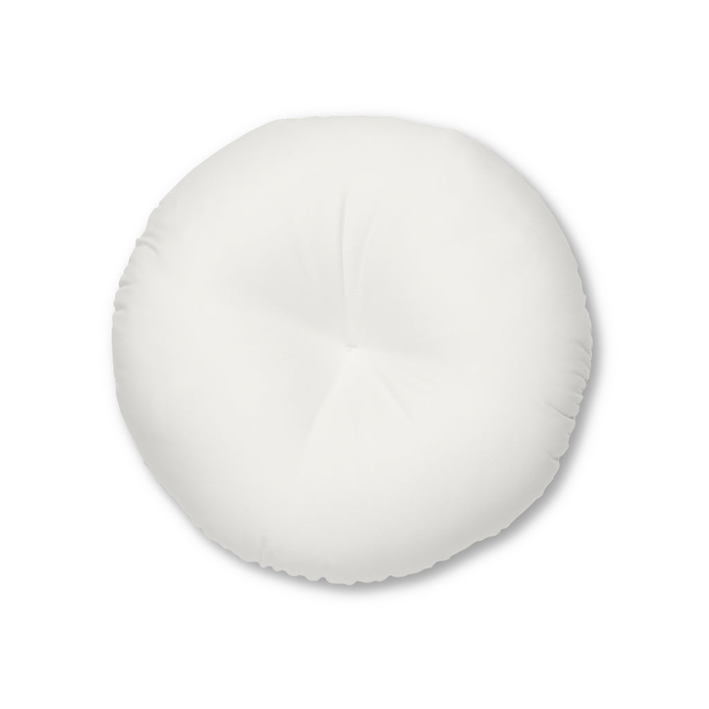 Lifestyle Details - Round Tufted Floor Pillow - Cream - Small - Front View