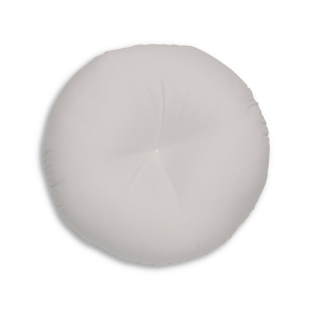 Lifestyle Details - Round Tufted Floor Pillow - Dove - Large - Back View