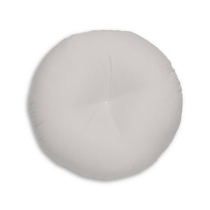 Lifestyle Details - Round Tufted Floor Pillow - Dove - Large - Back View