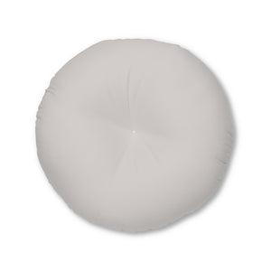 Lifestyle Details - Round Tufted Floor Pillow - Dove - Large - Front View