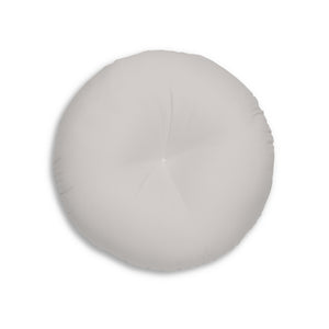 Lifestyle Details - Round Tufted Floor Pillow - Dove - Small - Back View