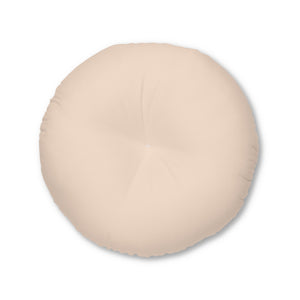 Lifestyle Details - Round Tufted Floor Pillow - Light Salmon - Large - Front View