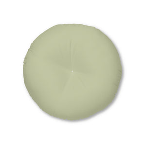 Lifestyle Details - Round Tufted Floor Pillow - Olive - Small - Front View