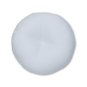 Lifestyle Details - Round Tufted Floor Pillow - Powdered Blue - Large - Front View