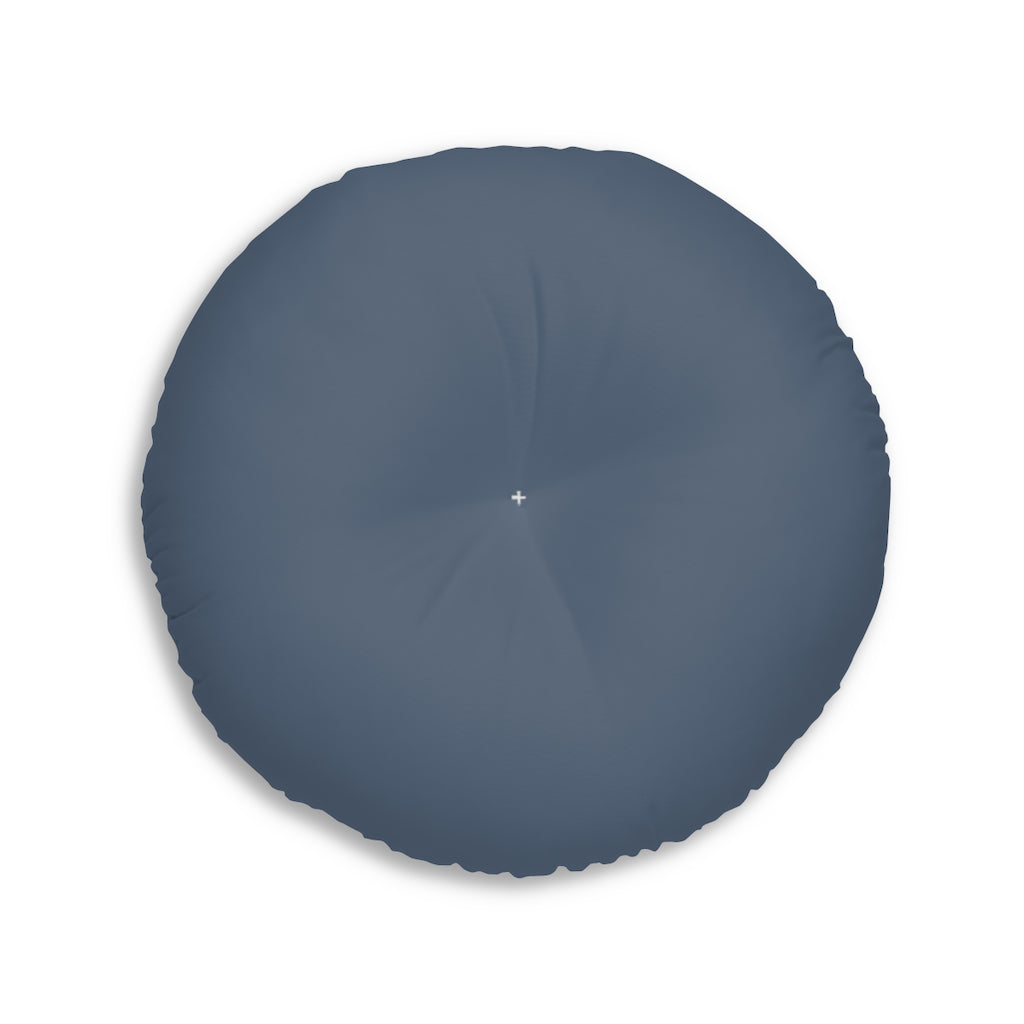 Lifestyle Details - Round Tufted Floor Pillow - Seaworthy - Large - Back View