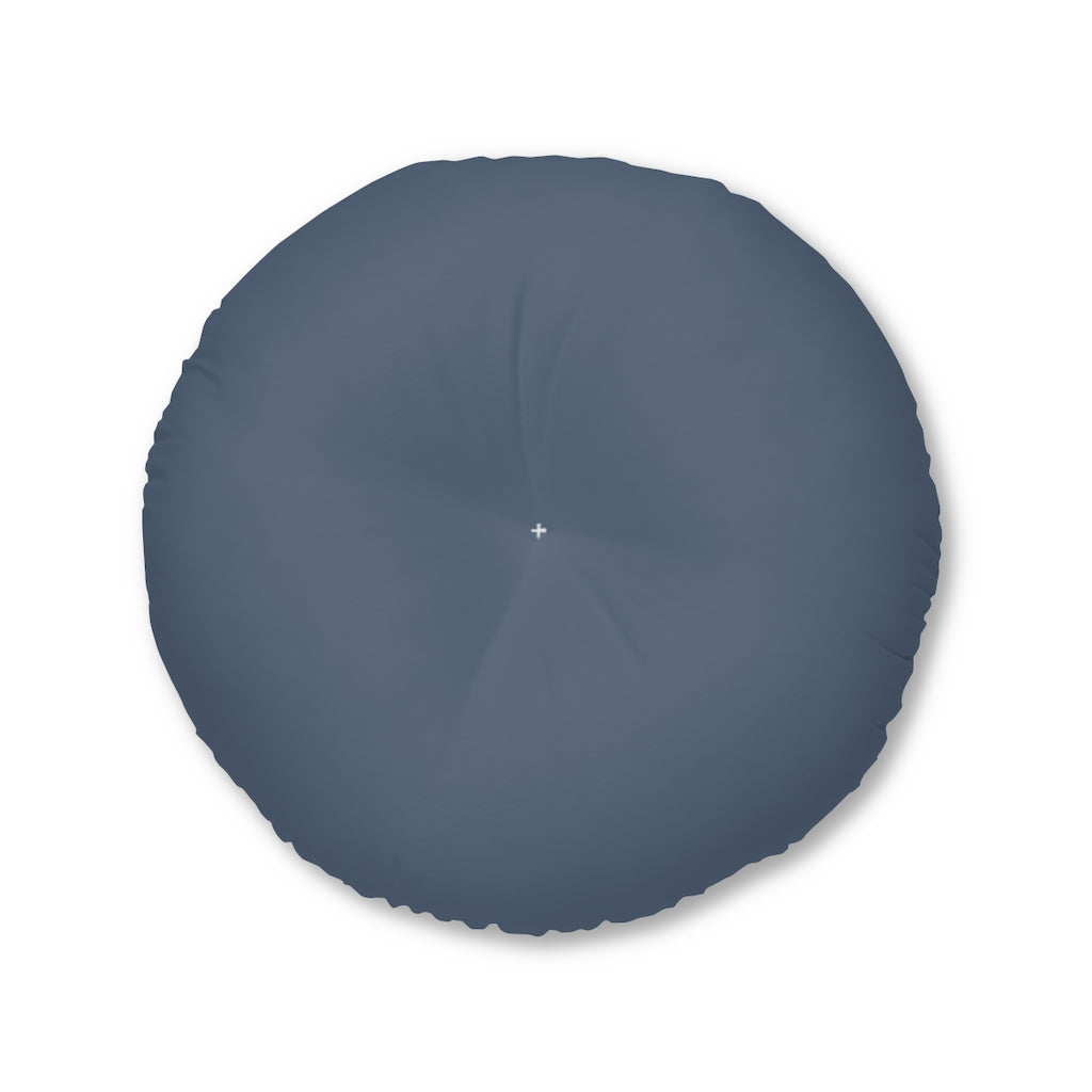 Lifestyle Details - Round Tufted Floor Pillow - Seaworthy - Large - Front View