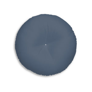Lifestyle Details - Round Tufted Floor Pillow - Seaworthy - Small - Back View
