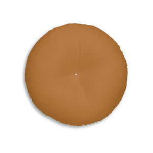 Lifestyle Details - Round Tufted Floor Pillow - Terracotta - Small - Back View