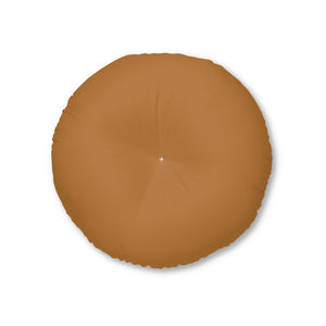Lifestyle Details - Round Tufted Floor Pillow - Terracotta - Small - Front View