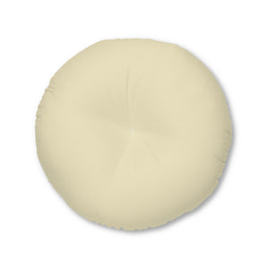 Lifestyle Details - Round Tufted Floor Pillow - Wheat - Large - Front View