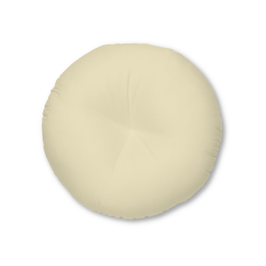 Lifestyle Details - Round Tufted Floor Pillow - Wheat - Small - Front View