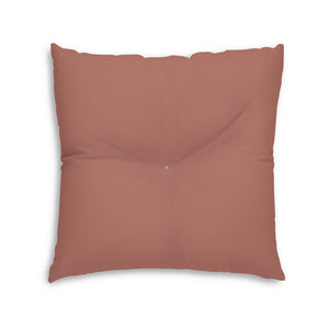 Lifestyle Details - Square Tufted Floor Pillow - Brick - Large - Back View
