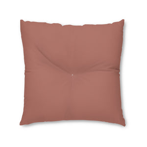 Lifestyle Details - Square Tufted Floor Pillow - Brick - Large - Front View
