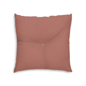 Lifestyle Details - Square Tufted Floor Pillow - Brick - Small - Back View