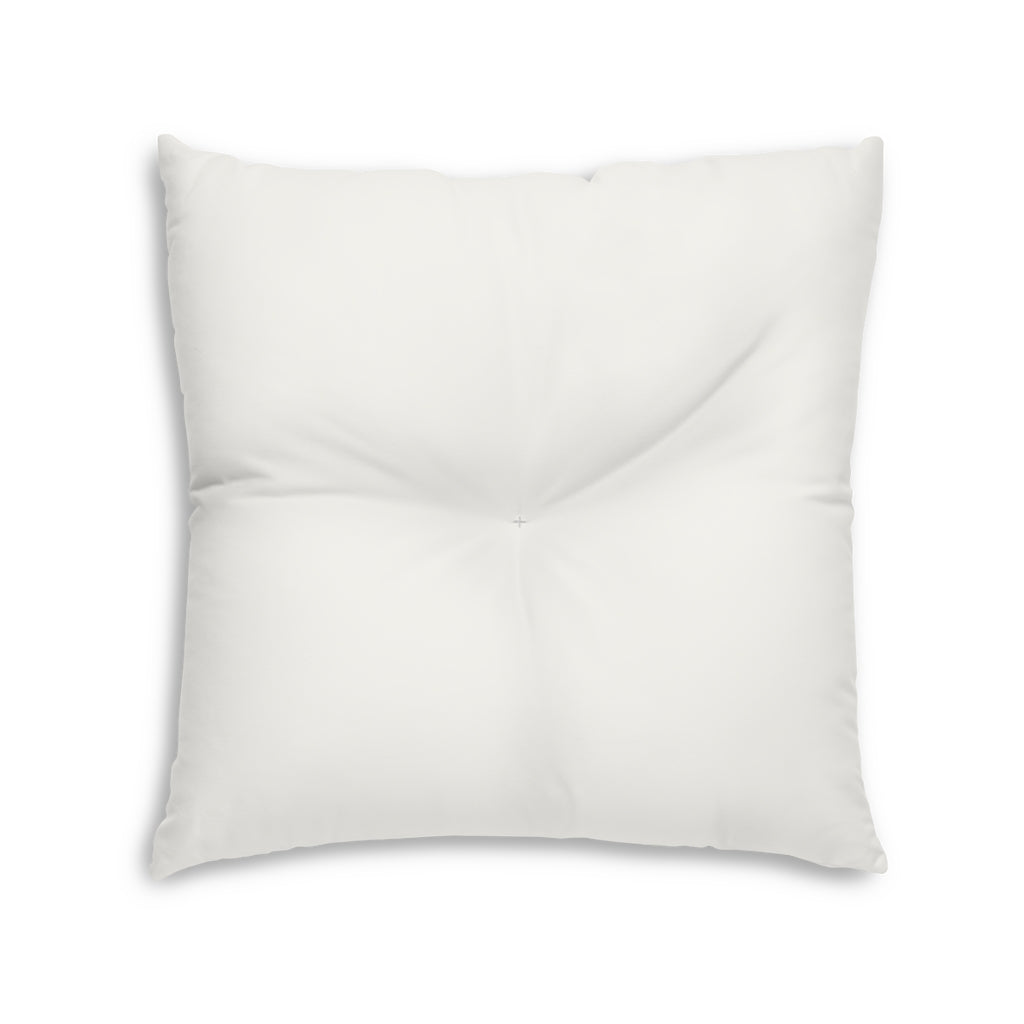 Lifestyle Details - Square Tufted Floor Pillow - Cream - Large - Back View