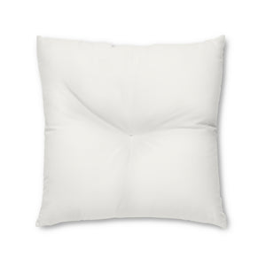 Lifestyle Details - Square Tufted Floor Pillow - Cream - Large - Front View