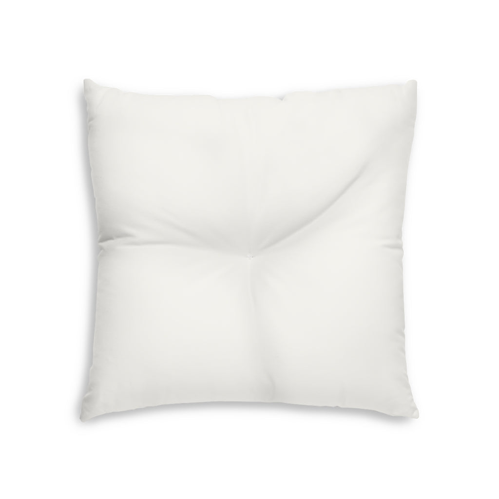 Lifestyle Details - Square Tufted Floor Pillow - Cream - Small - Back View