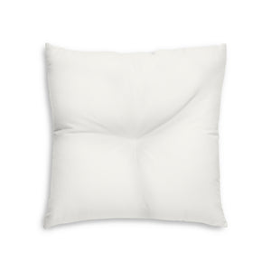 Lifestyle Details - Square Tufted Floor Pillow - Cream - Small - Back View