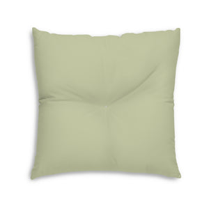Lifestyle Details - Square Tufted Floor Pillow - Olive - Large - Back View
