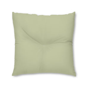 Lifestyle Details - Square Tufted Floor Pillow - Olive - Large - Front View