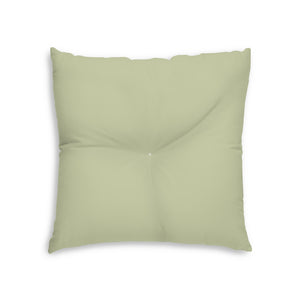 Lifestyle Details - Square Tufted Floor Pillow - Olive - Small - Back View