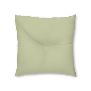 Lifestyle Details - Square Tufted Floor Pillow - Olive - Small - Front View