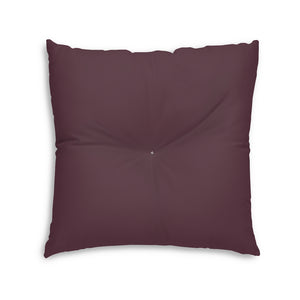 Lifestyle Details - Square Tufted Floor Pillow - Plum - Large - Back View