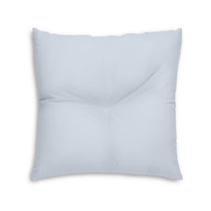 Lifestyle Details - Square Tufted Floor Pillow - Powdered Blue - Large - Back View