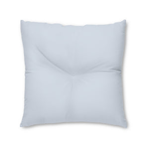 Lifestyle Details - Square Tufted Floor Pillow - Powdered Blue - Large - Front View