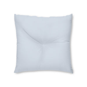 Lifestyle Details - Square Tufted Floor Pillow - Powdered Blue - Small - Front View