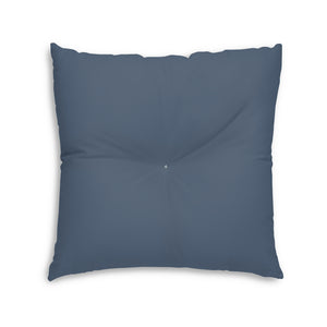 Lifestyle Details - Square Tufted Floor Pillow - Seaworthy - Large - Back View