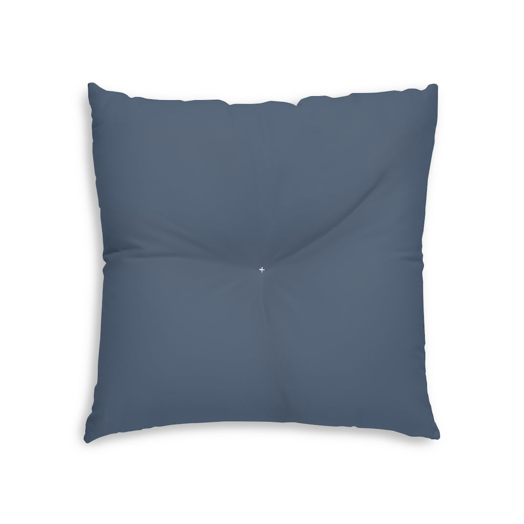 Lifestyle Details - Square Tufted Floor Pillow - Seaworthy - Small - Front View