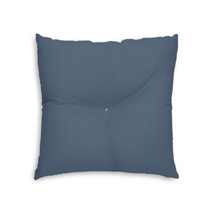 Lifestyle Details - Square Tufted Floor Pillow - Seaworthy - Small - Back View