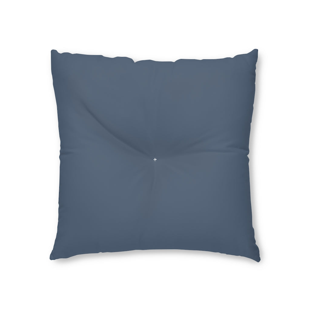 Lifestyle Details - Square Tufted Floor Pillow - Seaworthy - Small - Front View