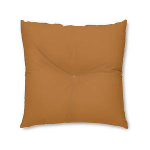 Lifestyle Details - Square Tufted Floor Pillow - Terracotta - Large - Front View