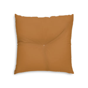 Lifestyle Details - Square Tufted Floor Pillow - Terracotta - Small - Back View
