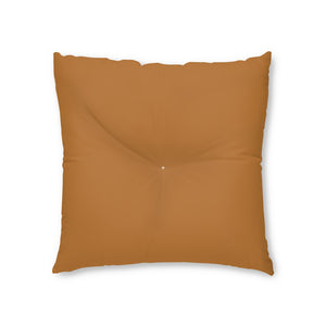 Lifestyle Details - Square Tufted Floor Pillow - Terracotta - Small - Front View