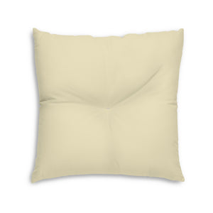 Lifestyle Details - Square Tufted Floor Pillow - Wheat - Large - Back View