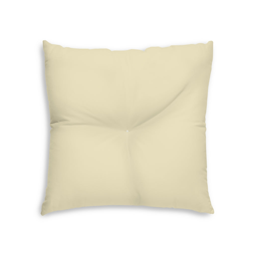 Lifestyle Details - Square Tufted Floor Pillow - Wheat - Small - Front View