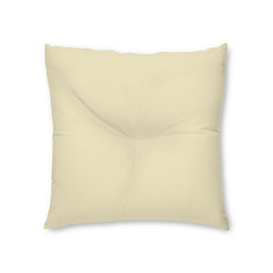 Lifestyle Details - Square Tufted Floor Pillow - Wheat - Small - Front View