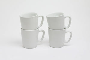 Lifestyle Details - Stoneware Coffee Mug Set in Chalk - Set of 4