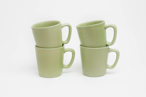 Lifestyle Details - Stoneware Coffee Mug Set in Sage - Set of 4