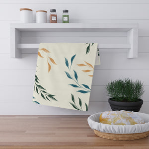 Lifestyle Details - Sunshine Windy Leaves Kitchen Towel - In Use