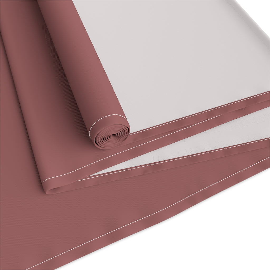 Lifestyle Details - Wine Table Runner - Orange Pumpkins Watercolor Arrangement - Back View