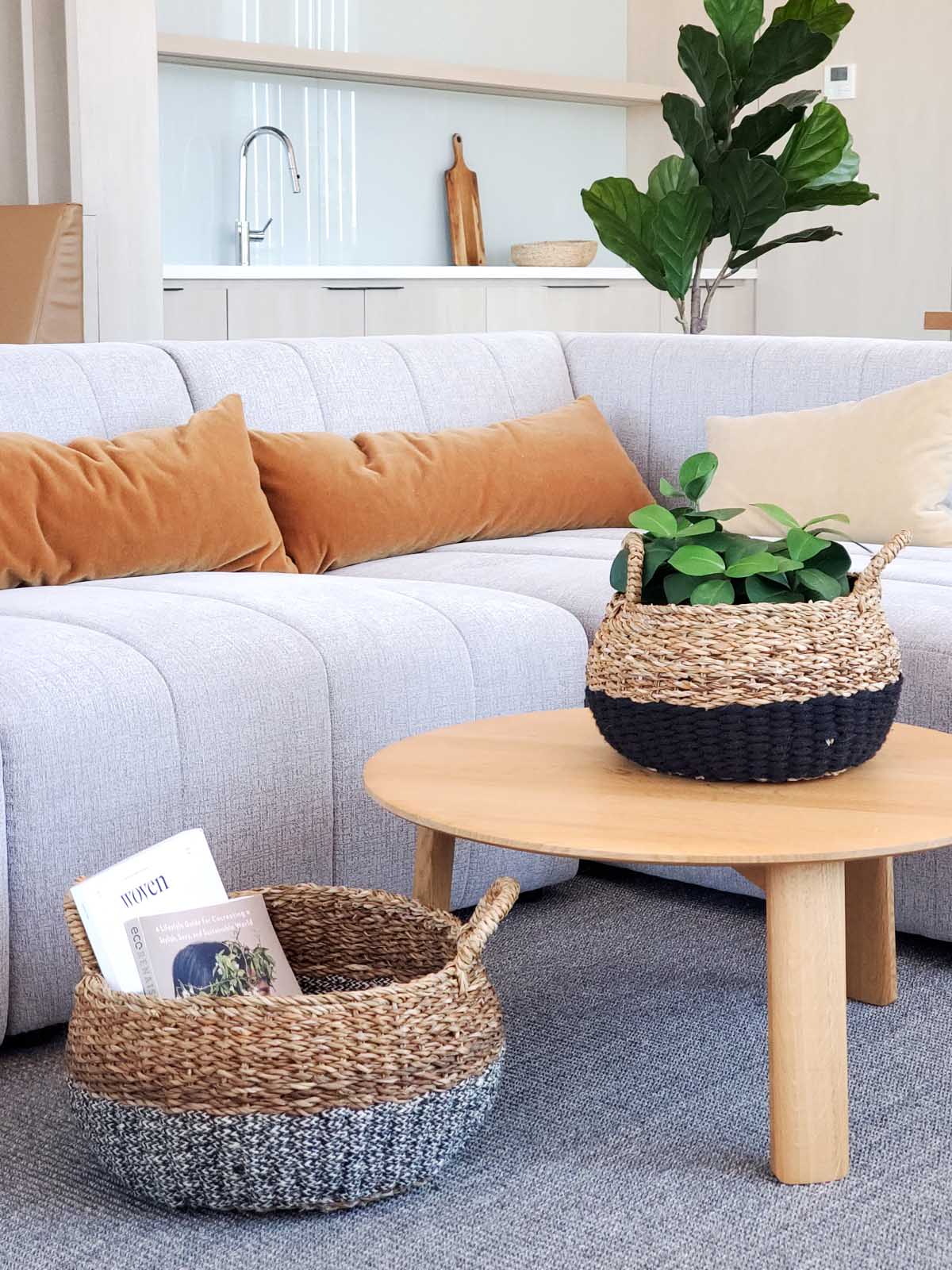 Ula Floor Basket - Black (Set of 2)