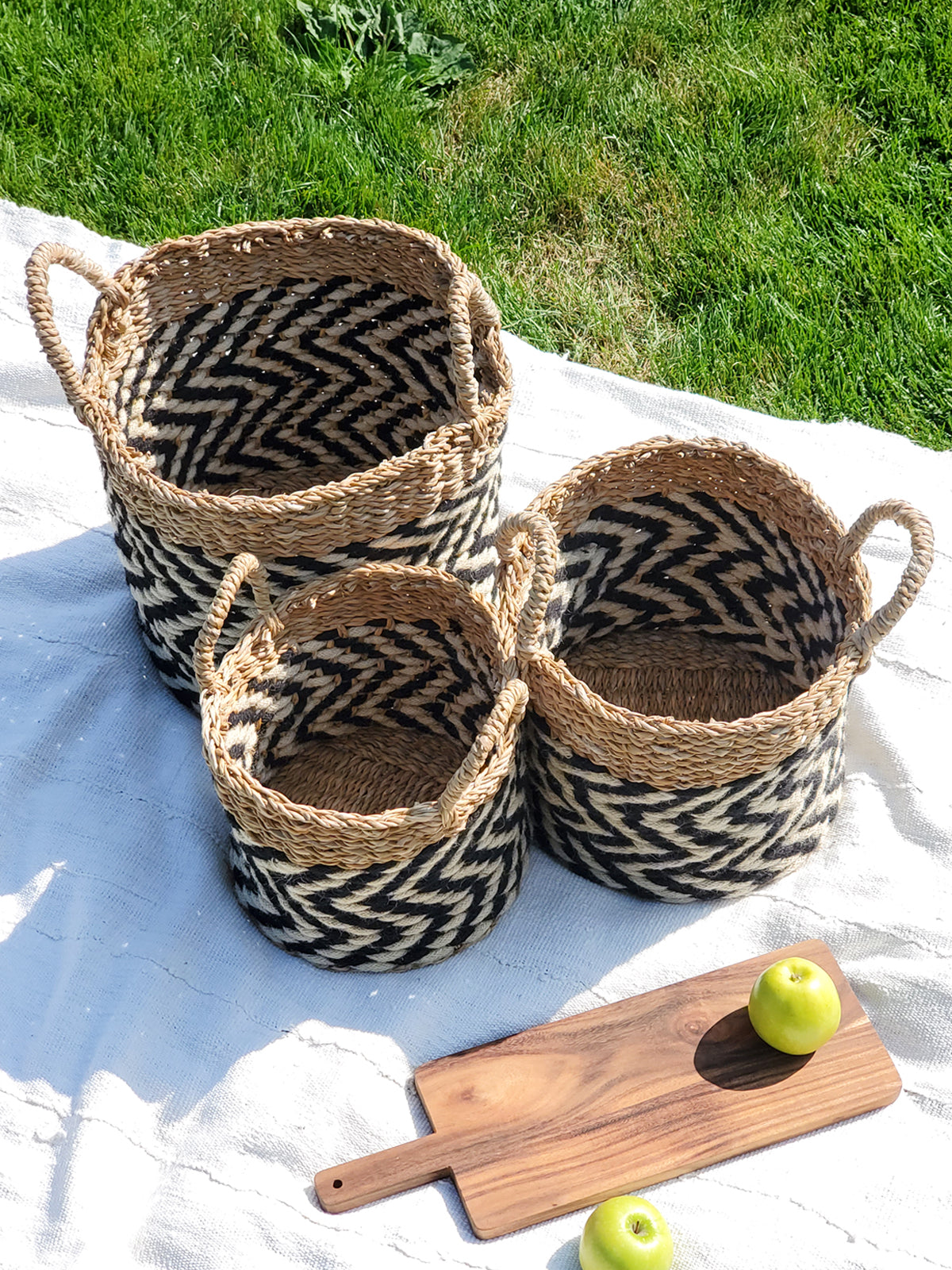 Ula Zigzag Basket (Set of 3)