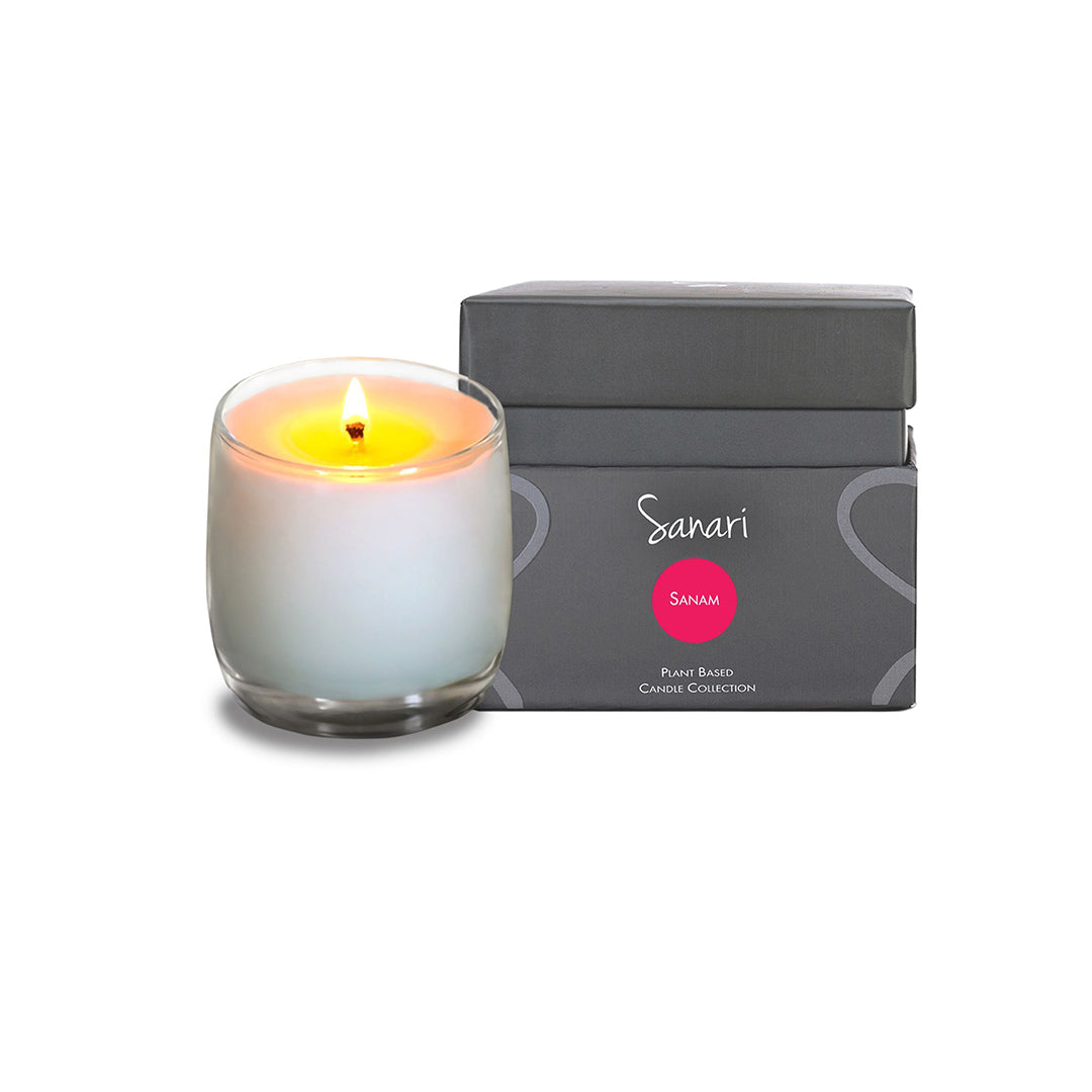 "Sanam" Scented 8oz Coconut Wax Candle I Lifestyle Details