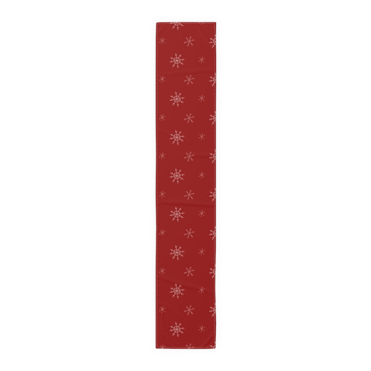 Red Holiday Table Runner - Snowflakes