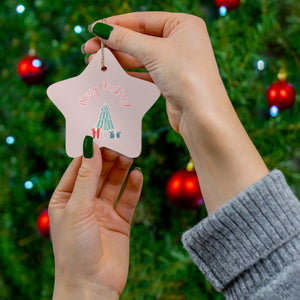 Ceramic Holiday Ornament - Merry Christmas Tree