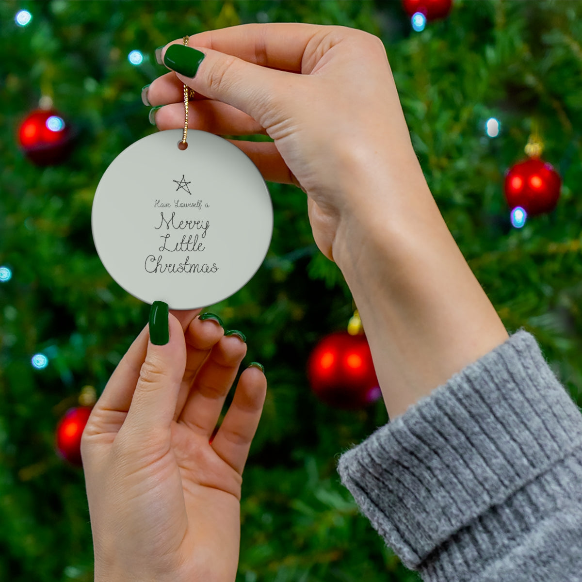 Ceramic Holiday Ornament - Merry Little Christmas